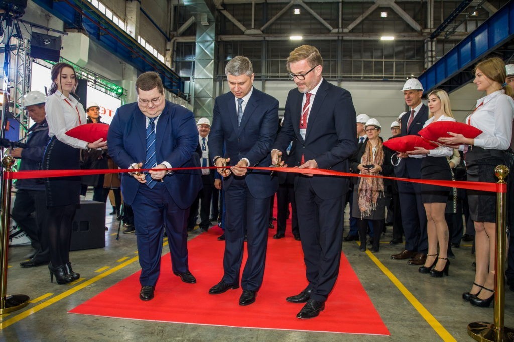 Торжественное разрезание ленты на площадке Vossloh