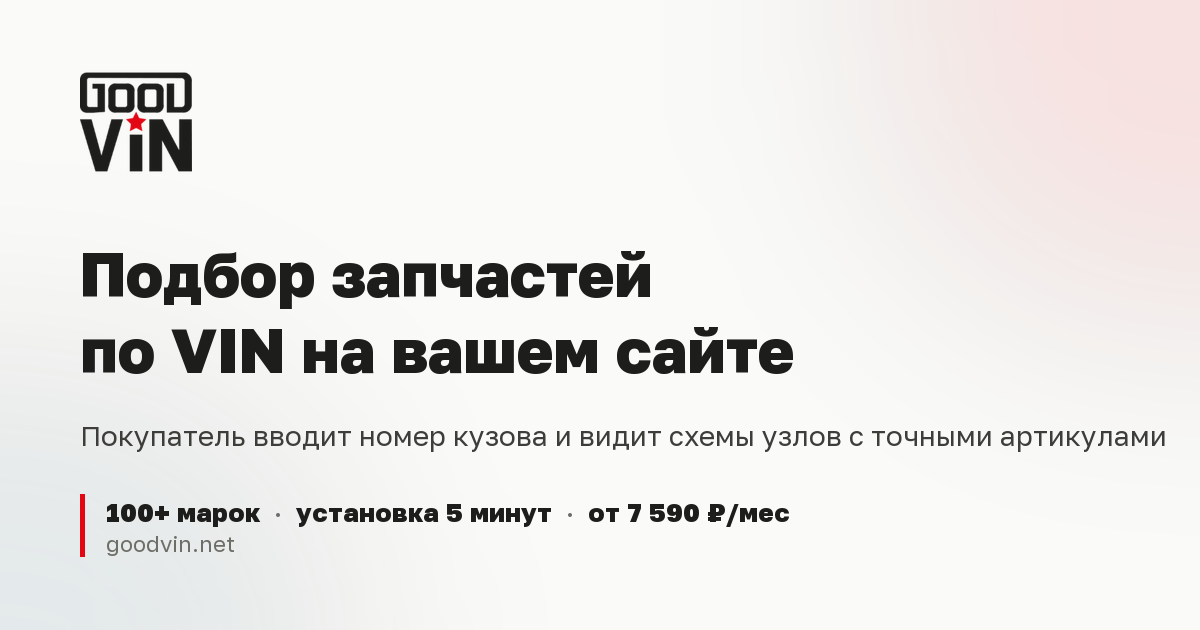 Главная страница сервиса GOODVIN